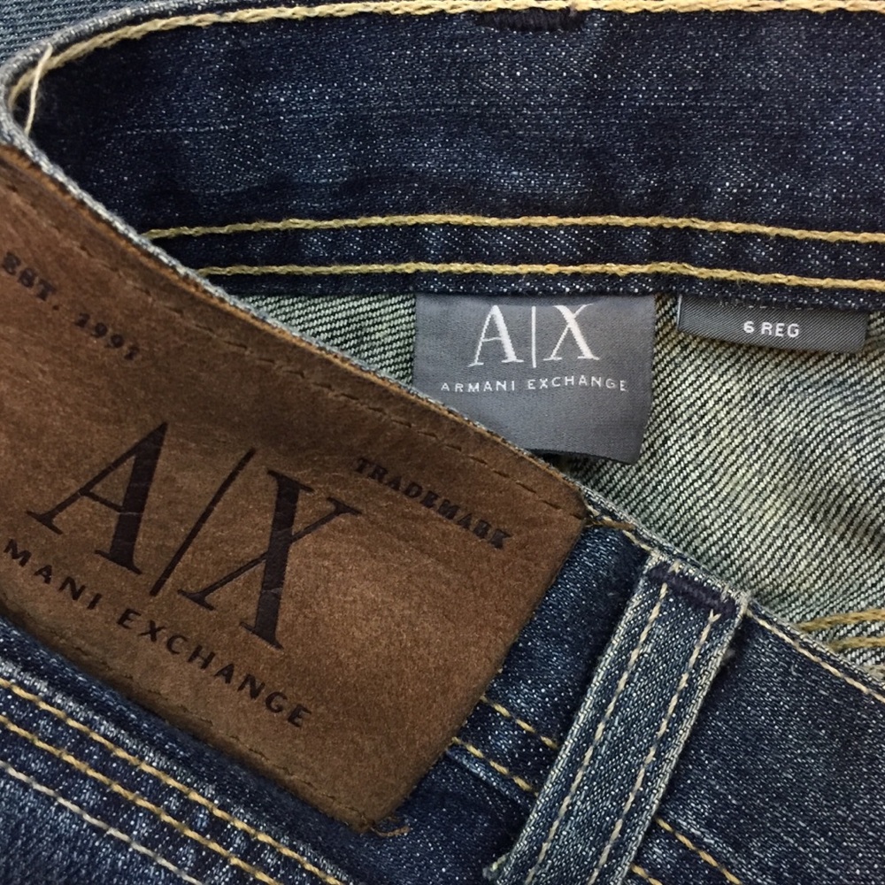 🗽 ARMANI EXCHANGE Boot Cut WINGS Denim JEANS. 6 - Picture 4 of 8